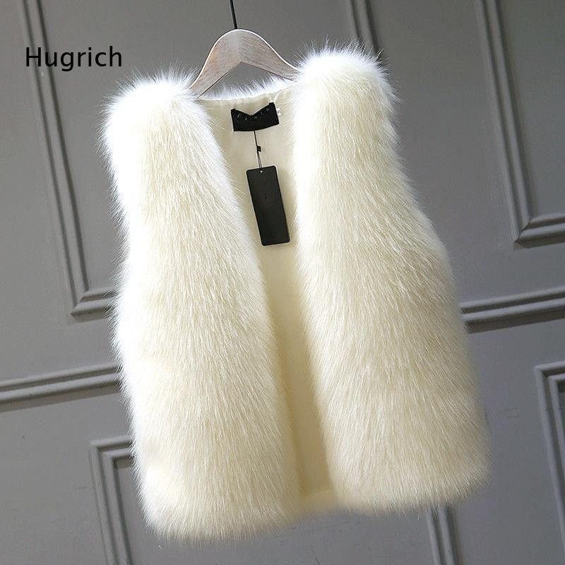 Women'S Fashion Gilet - Women's Faux Fur Vest Sleeveless Fluffy