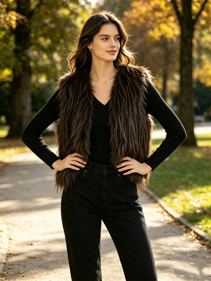 Women'S Fashion Gilet - Guobioziy Women's Faux Fur Vest 2026
