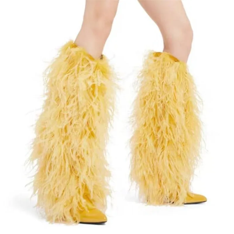 Women'S Fashion Magazine - Fashion Candy Colored Plush Knee High