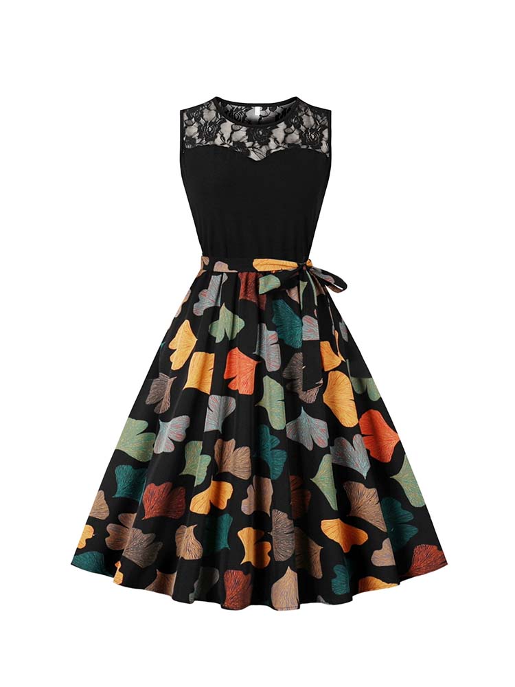 Women'S Fashion In The 50S - Women's Vintage 50s Midi Dress Lace