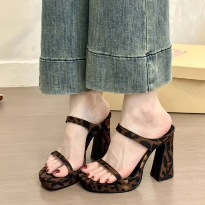 Women Fashion Korean - Women Sandals Fashion Thick Soled High-heeled