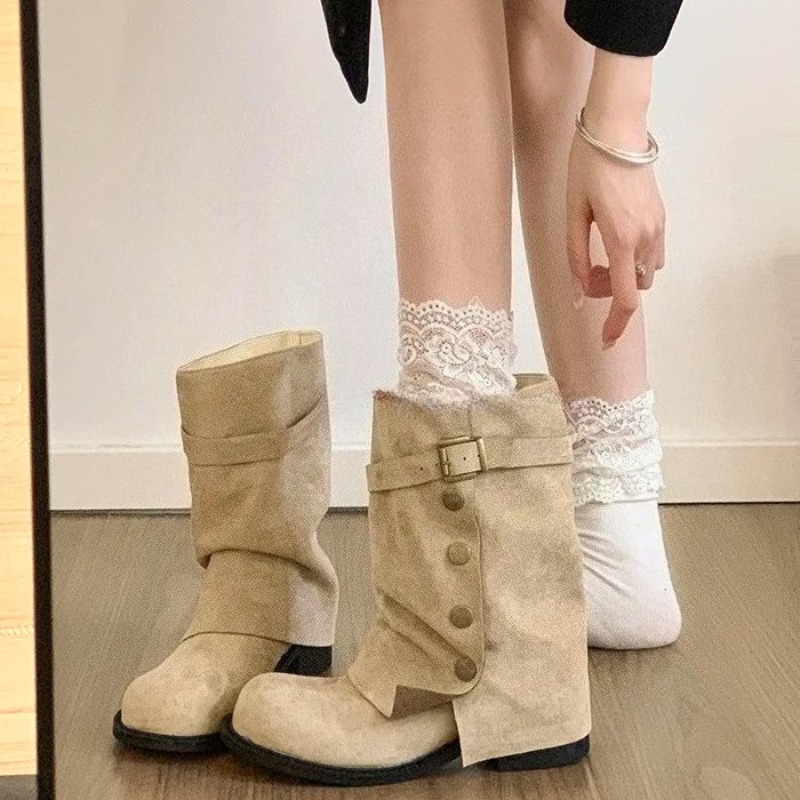 Winter Square Heel Women Morde - Women'S Fashion Trousers 评论和价格
