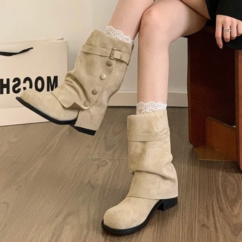 Winter Square Heel Women Morde - Women'S Fashion Trousers 评论和价格