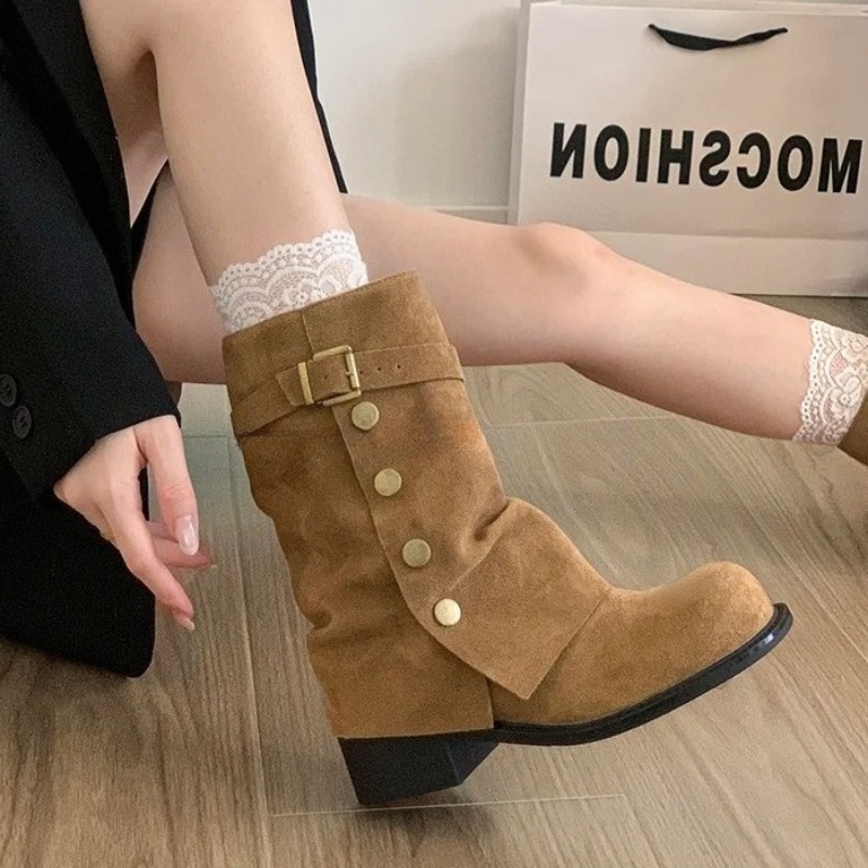 Winter Square Heel Women Morde - Women'S Fashion Trousers 评论和价格