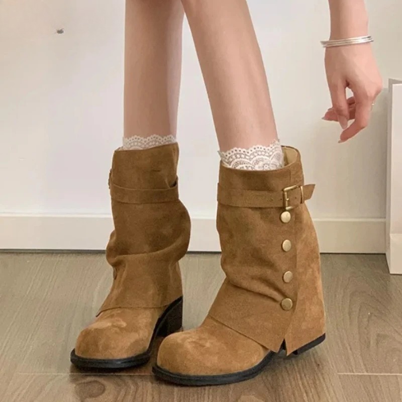 Winter Square Heel Women Morde - Women'S Fashion Trousers 评论和价格