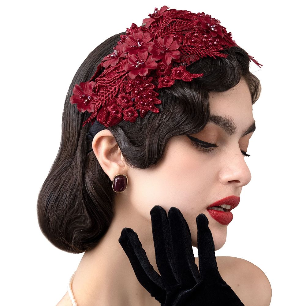 New Lace Fascinators Headband  - Women'S Fashion In The 50S 评论和价格