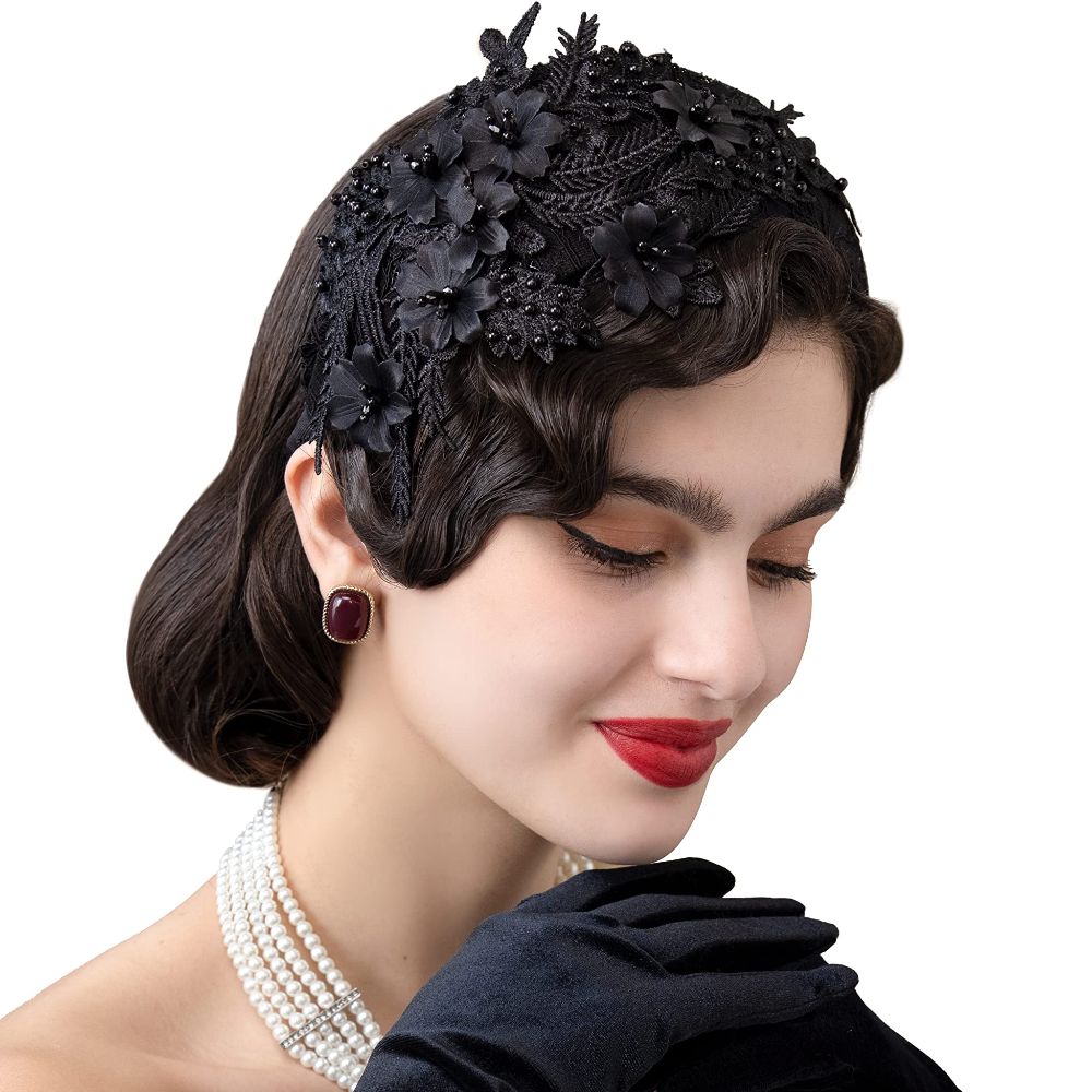 New Lace Fascinators Headband  - Women'S Fashion In The 50S 评论和价格