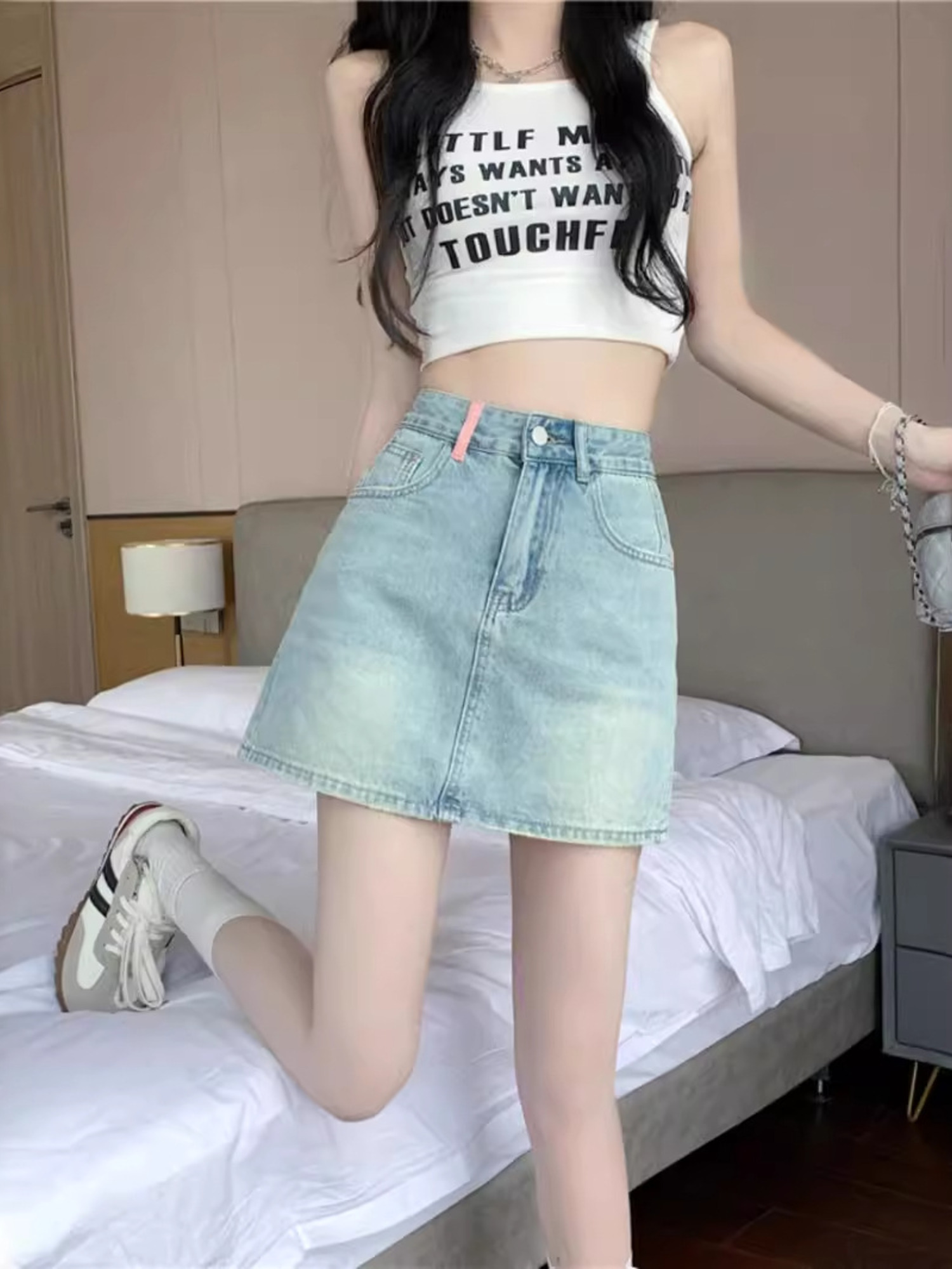 Women's Vintage Washed Denim S - Denim Shorts Women 评论和价格