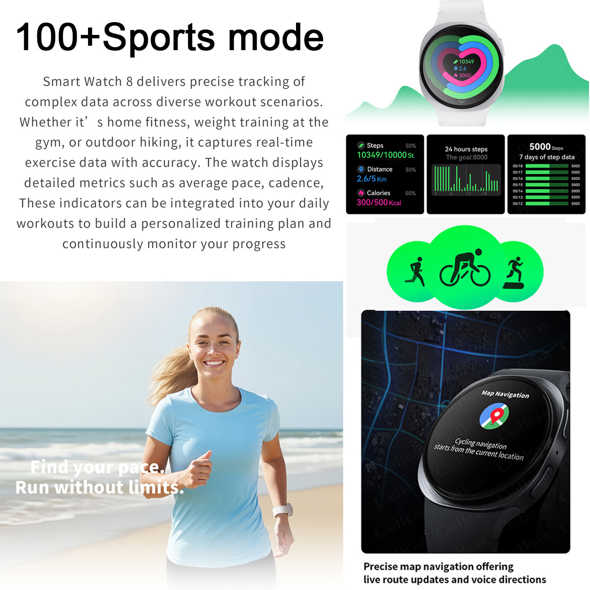 2026 New Watches 8 Mini GPS Tr - Turkey Women Fashion 评论和价格