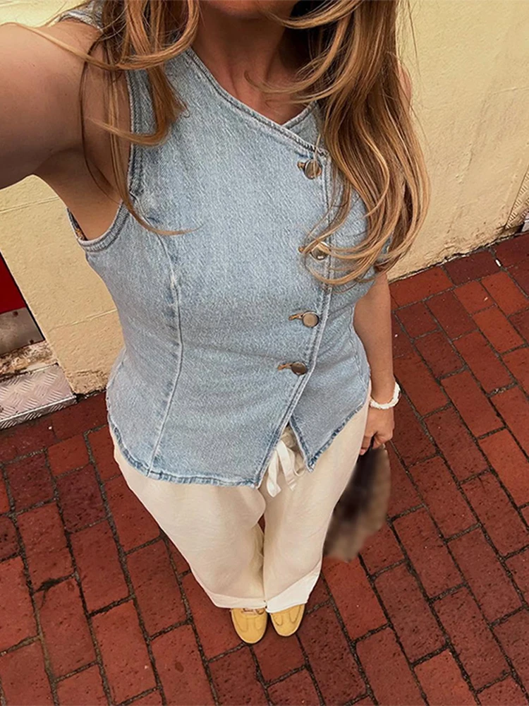 CPSYMYM Elegant Denim Vest Ski - Denim Shorts Women 评论和价格