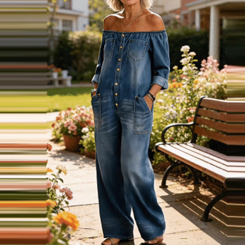 Women Fashion Street Long Slee - Women'S Fashion Vintage Off Shoulder Long Sleeve Jumpsuit 评论和价格