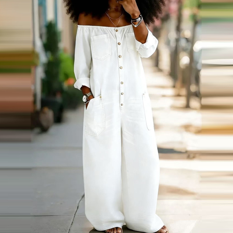 Women Fashion Street Long Slee - Women'S Fashion Vintage Off Shoulder Long Sleeve Jumpsuit 评论和价格