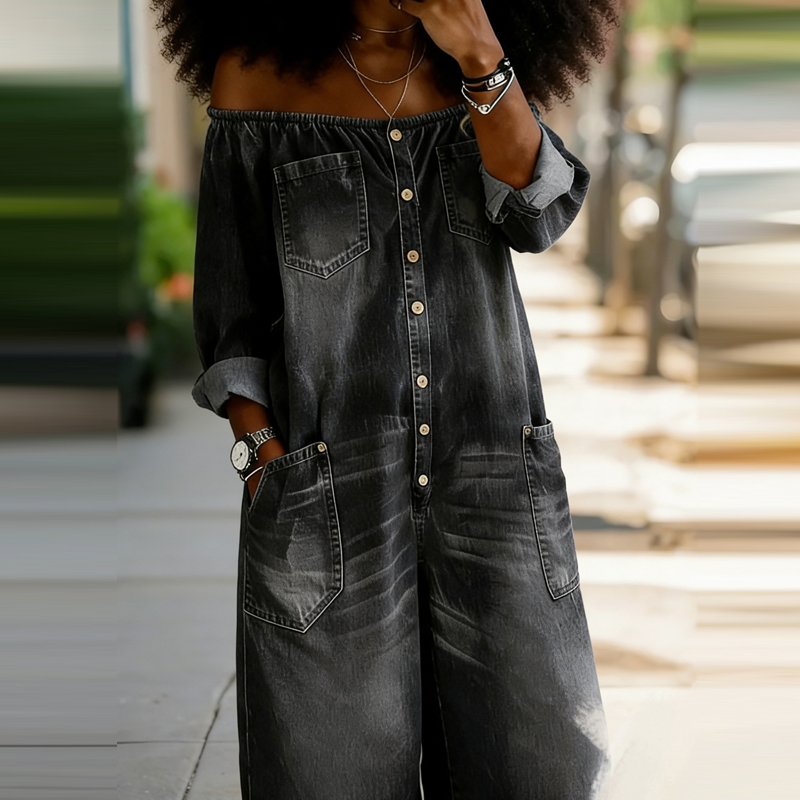 Women Fashion Street Long Slee - Women'S Fashion Vintage Off Shoulder Long Sleeve Jumpsuit 评论和价格