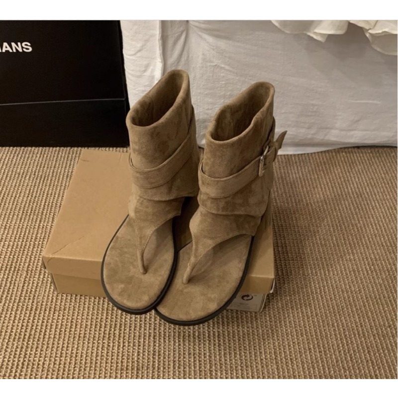 2025Spring Clip Toe Flats Sand - Women'S Fashion Trousers 评论和价格