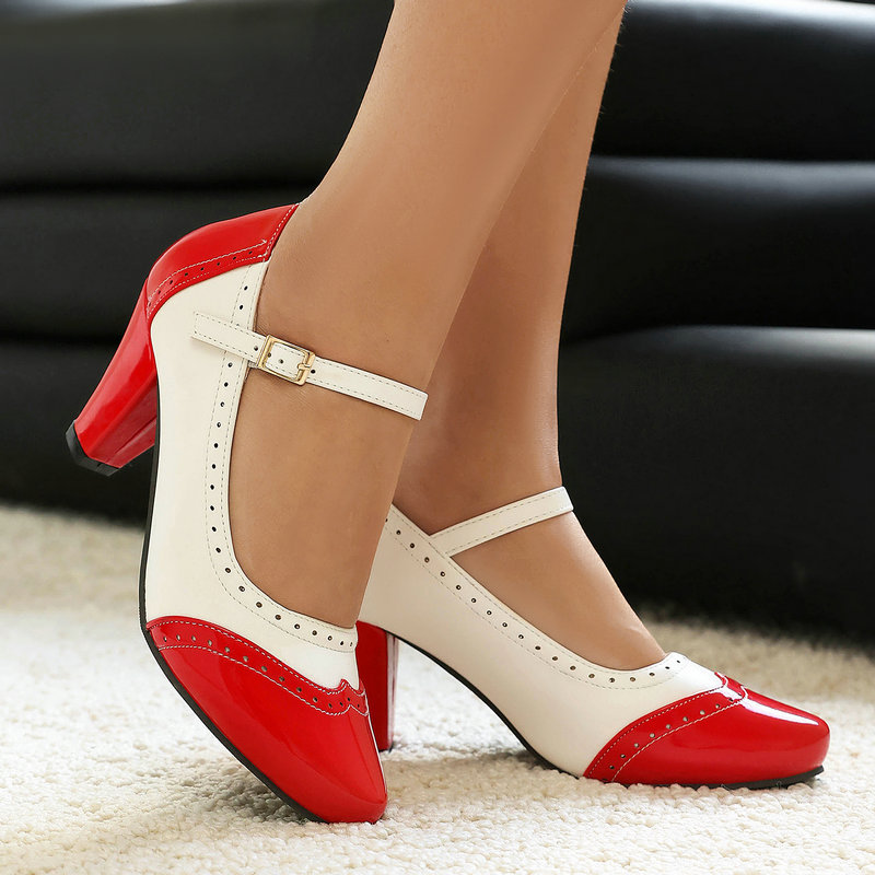Mary Jane Shoes Women Patent L - Women'S Fashion In The 50S 评论和价格