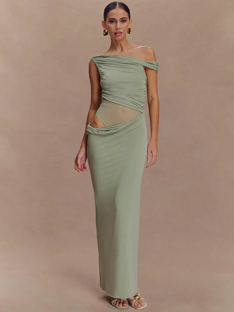 One Shoulder Slinky Sexy Maxi  - Women'S Fashion In 1920 评论和价格