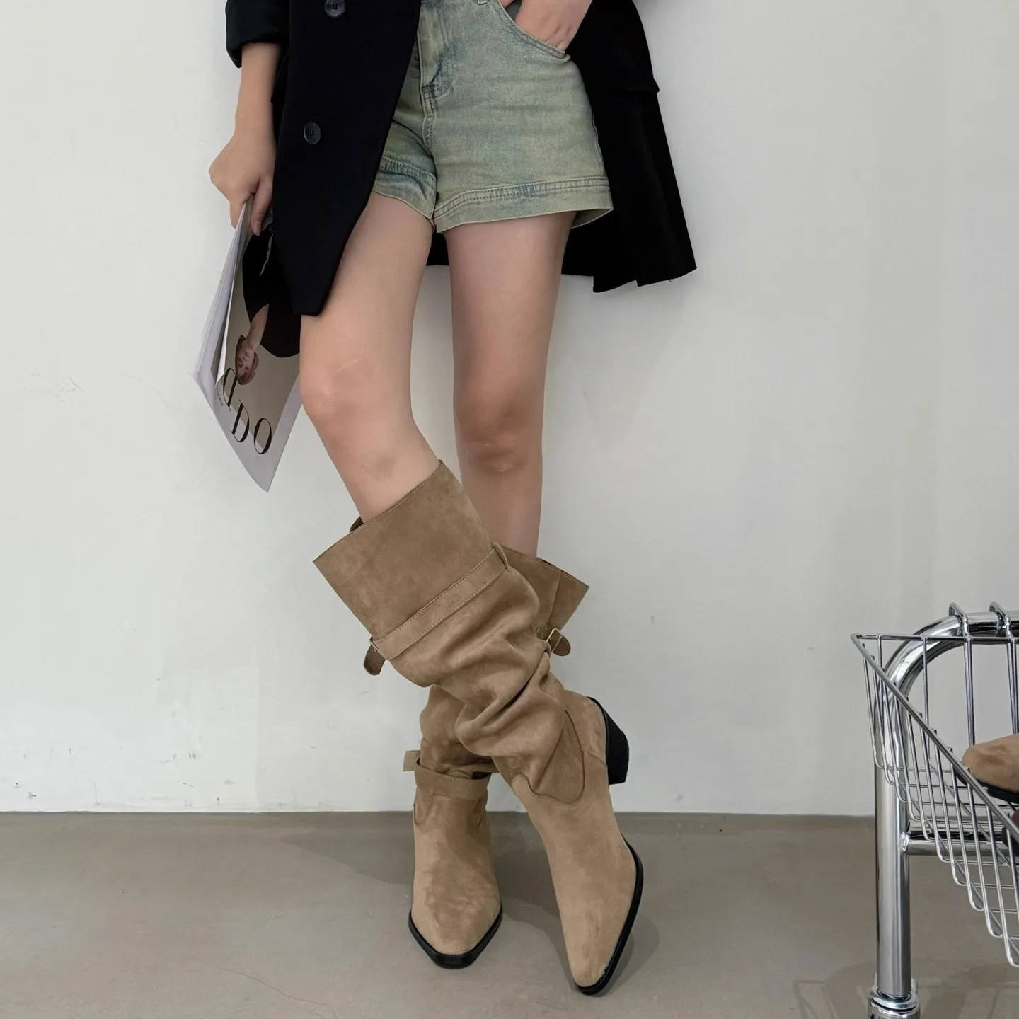 Vintage Suede Women Trouser Le - Women'S Fashion Trousers 评论和价格