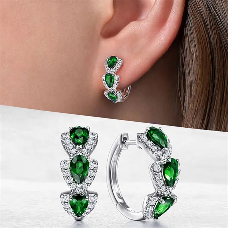 New Klein Blue Zircon Hoop Ear - Women'S Fashion Magazine 评论和价格