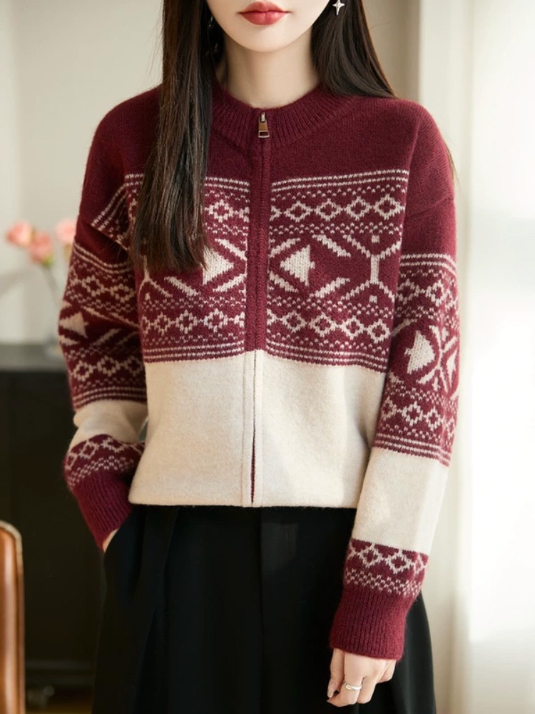 Vintage Jacquard Korean Fashio - Women'S Fashion Gilet 评论和价格