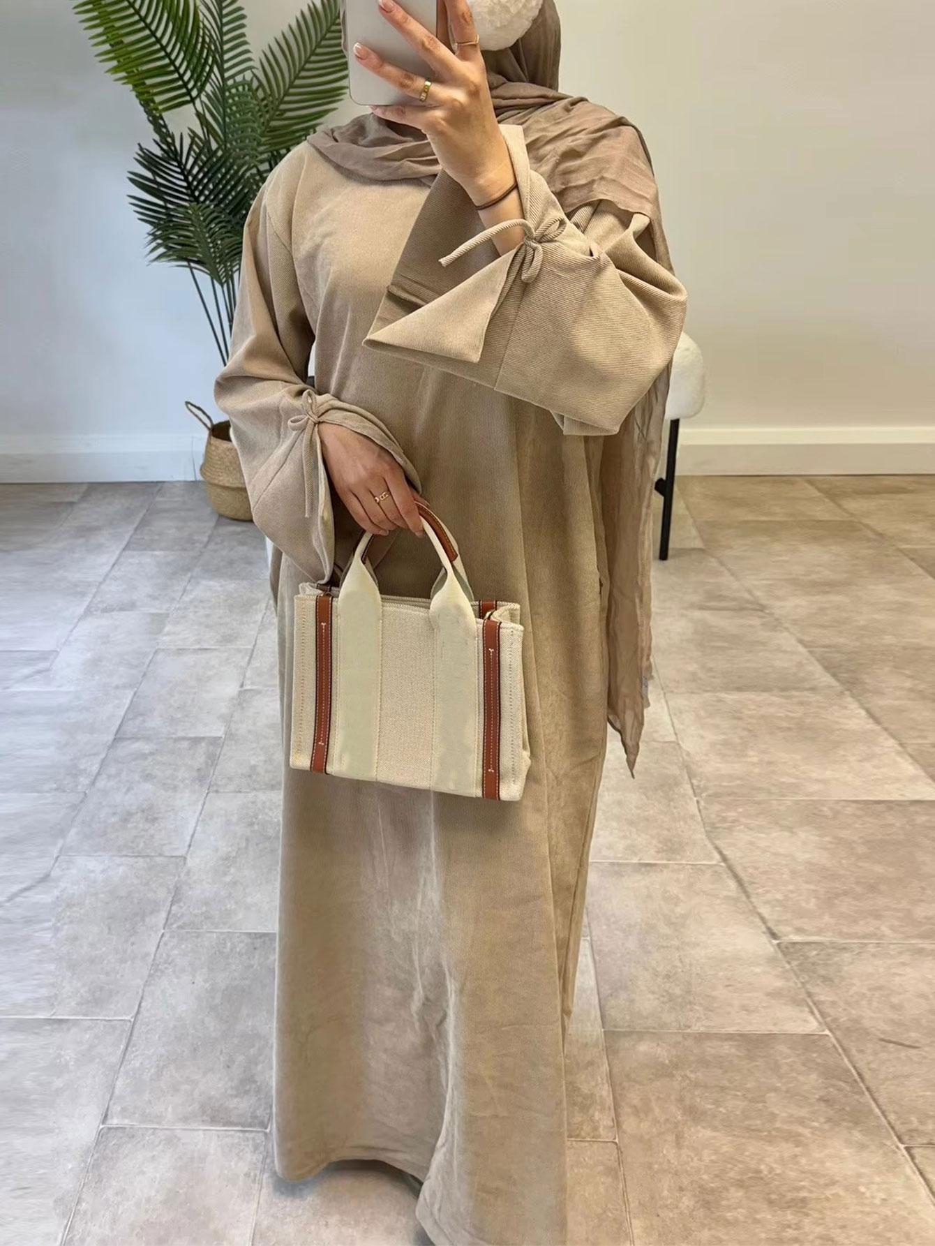 Ramadan Bow-knot Dubai Abaya D - Turkey Women Fashion 评论和价格