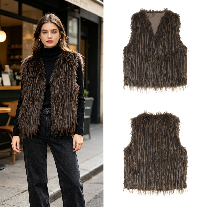 Guobioziy Women's Faux Fur Ves - Women'S Fashion Gilet 评论和价格