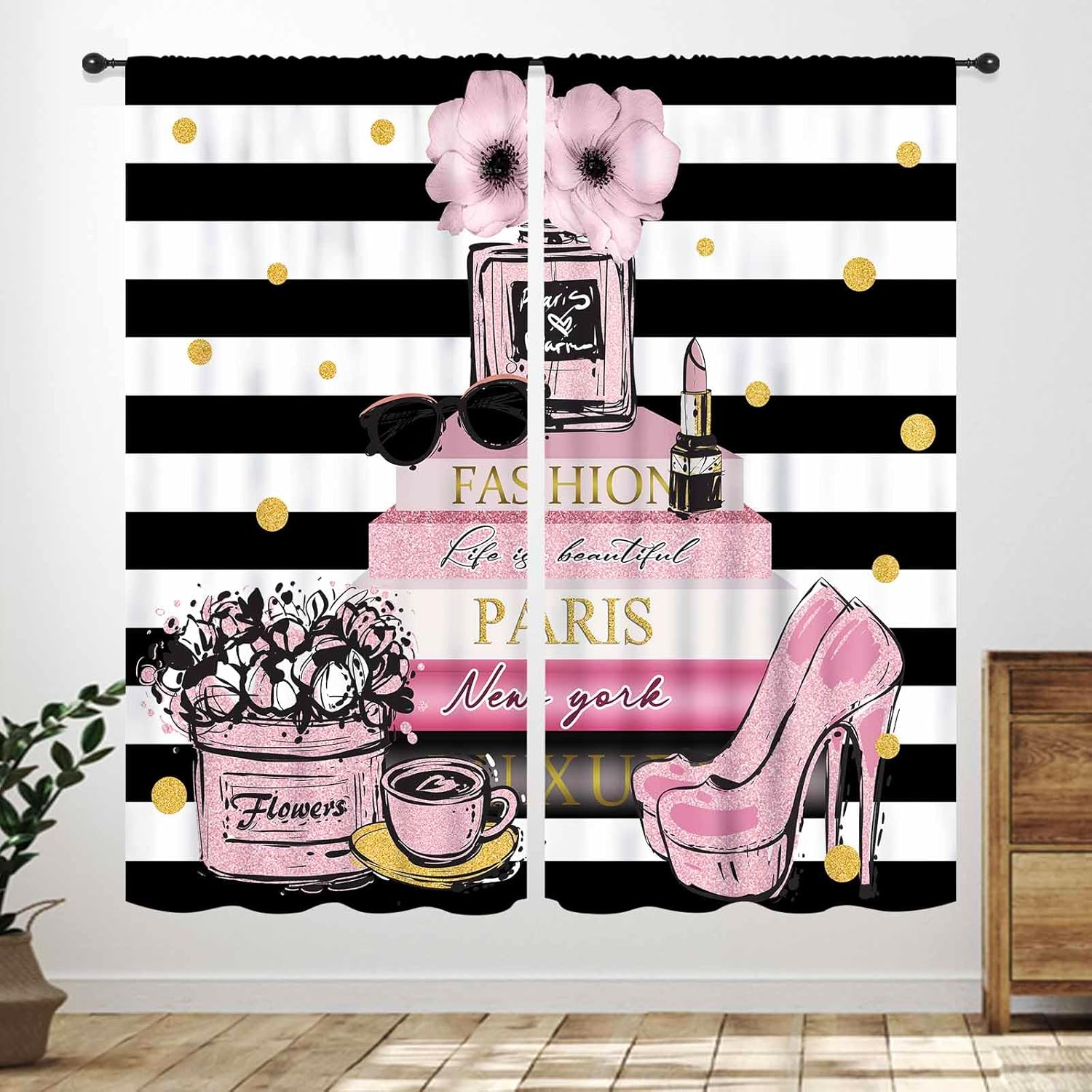 Pink Fashion Women Curtain for - Women'S Fashion Magazine 评论和价格
