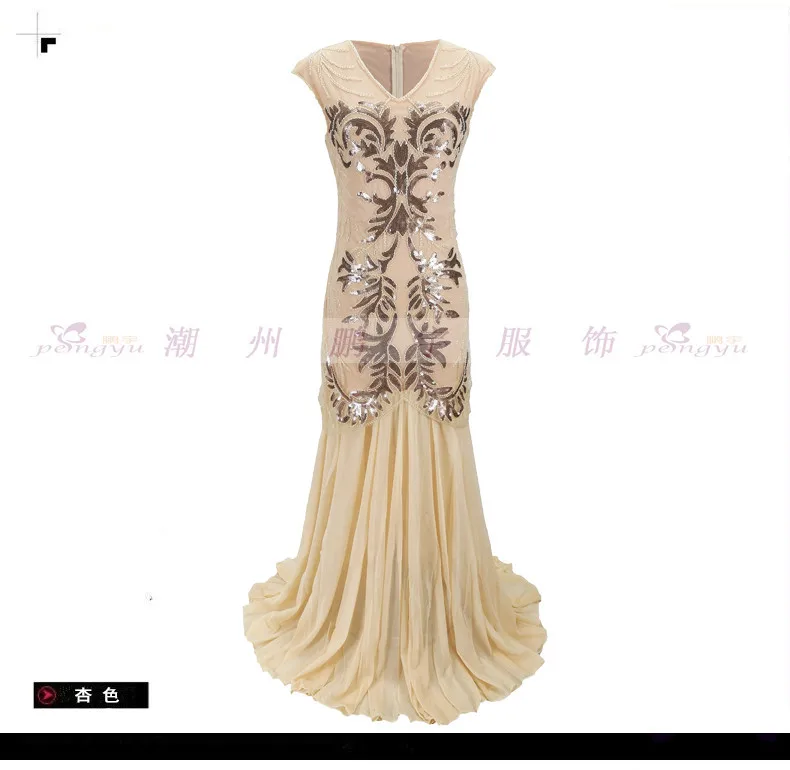 1920 Sequined Chiffon Dress Vi - Women'S Fashion In 1920 评论和价格