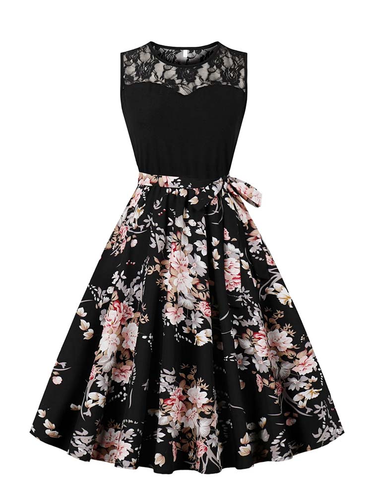Elegant High Waist Sleeveless  - Women'S Fashion In The 50S 评论和价格