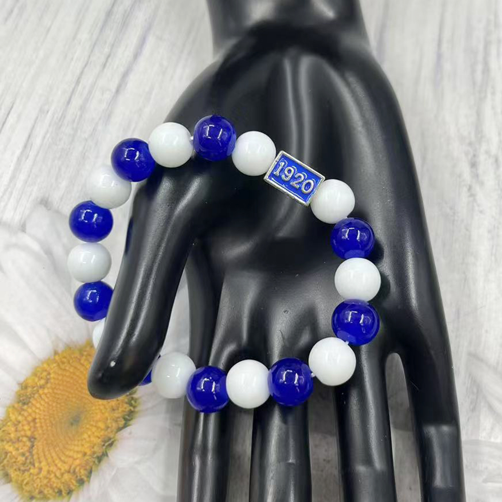 Blue and White Glass Beads Zet - Women'S Fashion In 1920 评论和价格
