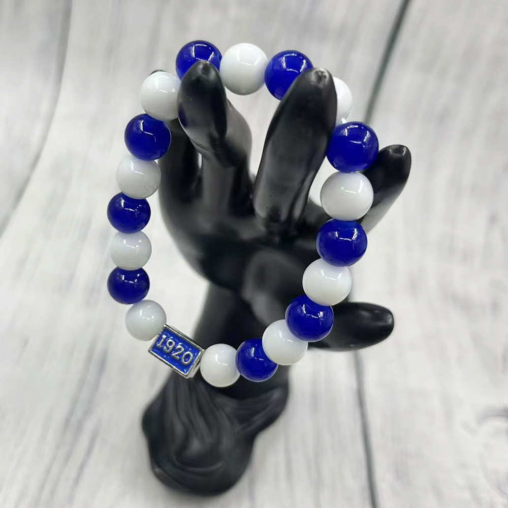 Blue and White Glass Beads Zet - Women'S Fashion In 1920 评论和价格