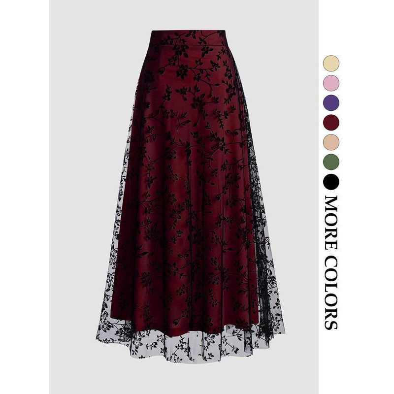 Solid Color Retro 50s tulle sk - Women'S Fashion In The 50S 评论和价格