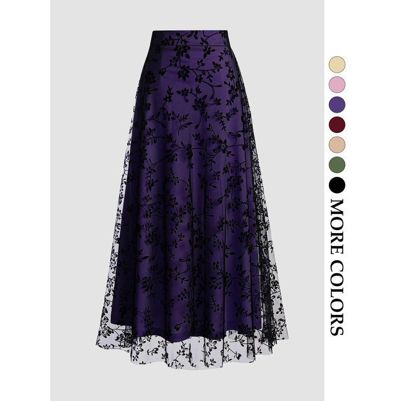 Solid Color Retro 50s tulle sk - Women'S Fashion In The 50S 评论和价格