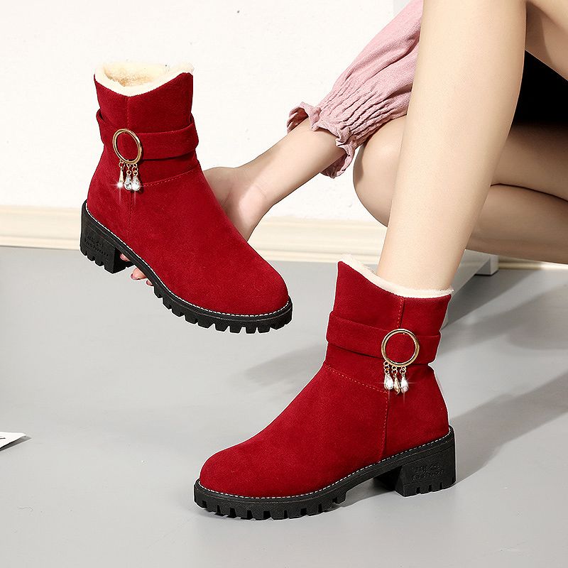 Big Red Half High Suede Tassel - Women'S Fashion Trends Autumn 2025 评论和价格