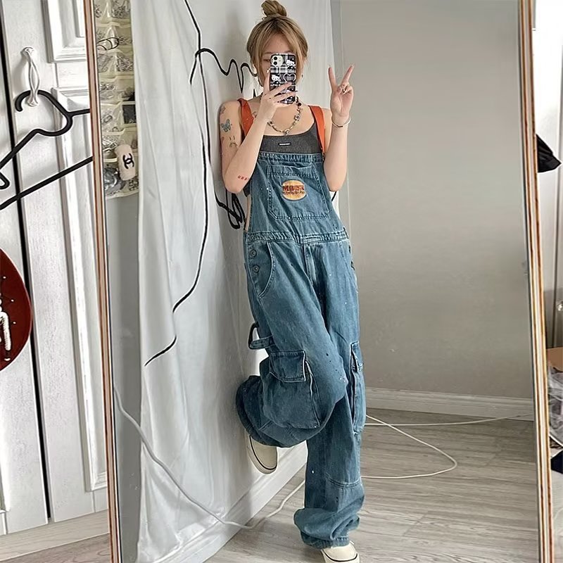 Retro Denim Loose Women Slim S - Women'S Fashion Trousers 评论和价格