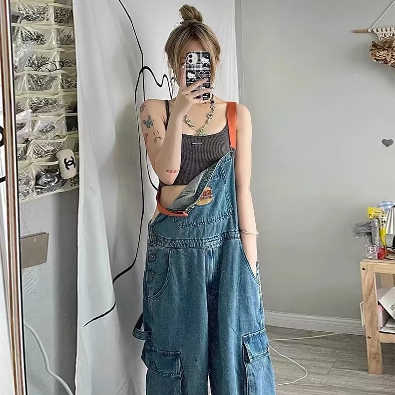 Retro Denim Loose Women Slim S - Women'S Fashion Trousers 评论和价格