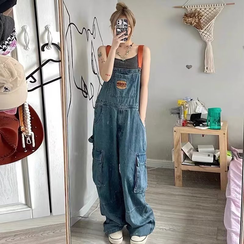 Retro Denim Loose Women Slim S - Women'S Fashion Trousers 评论和价格