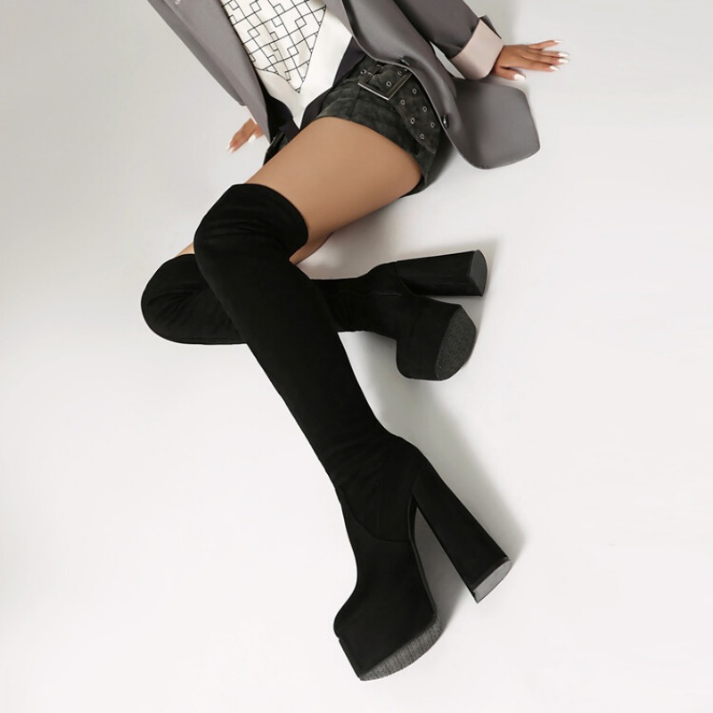 14cm Square Heel Waterproof Pl - Women'S Fashion Magazine 评论和价格