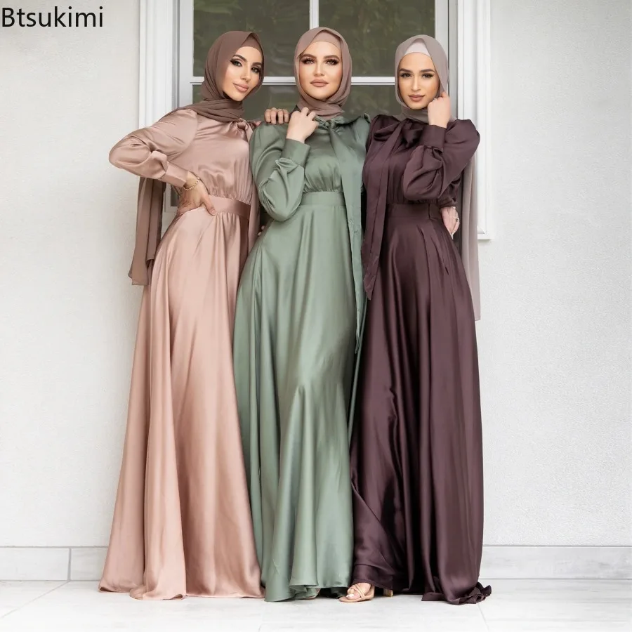 Elegant Satin Dress for Women  - Turkey Women Fashion 评论和价格