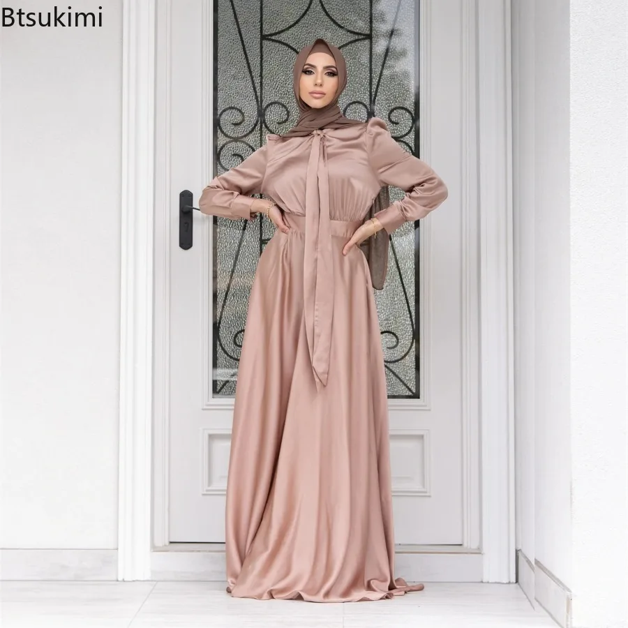 Elegant Satin Dress for Women  - Turkey Women Fashion 评论和价格