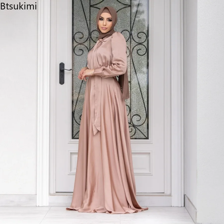 Elegant Satin Dress for Women  - Turkey Women Fashion 评论和价格