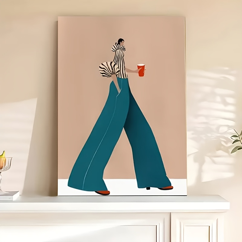 Fashionable Blue Pants Woman P - Women'S Fashion Trousers 评论和价格