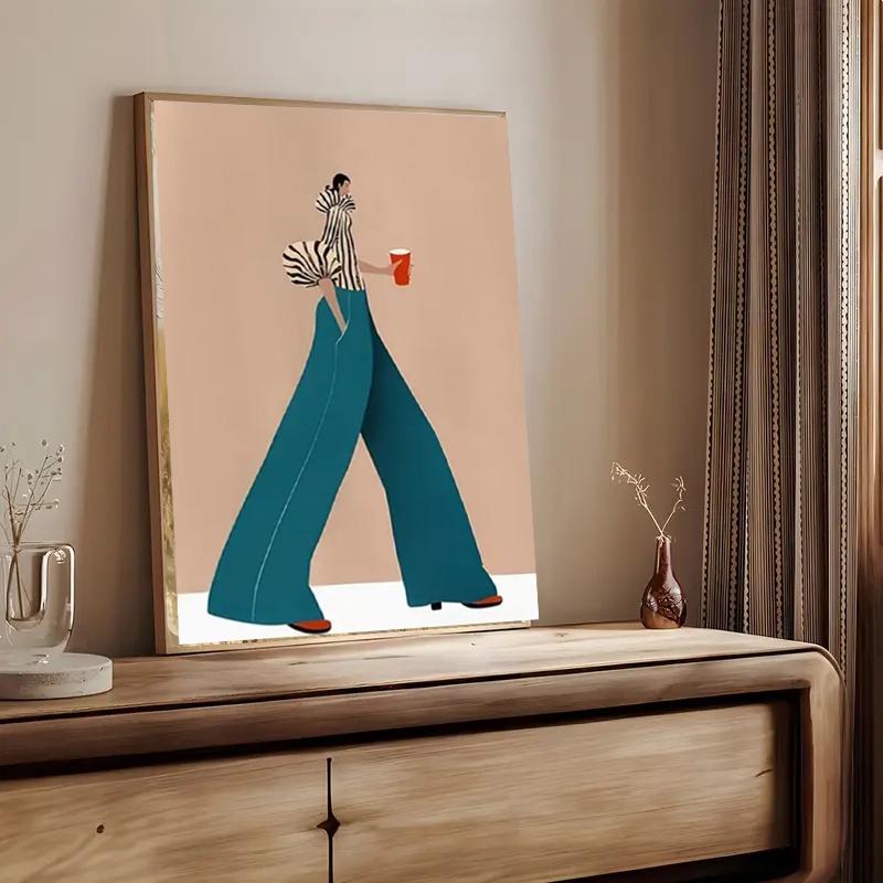 Fashionable Blue Pants Woman P - Women'S Fashion Trousers 评论和价格