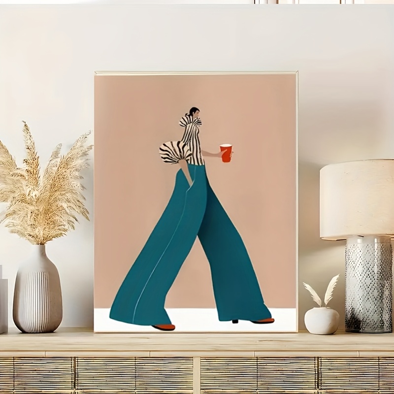 Fashionable Blue Pants Woman P - Women'S Fashion Trousers 评论和价格