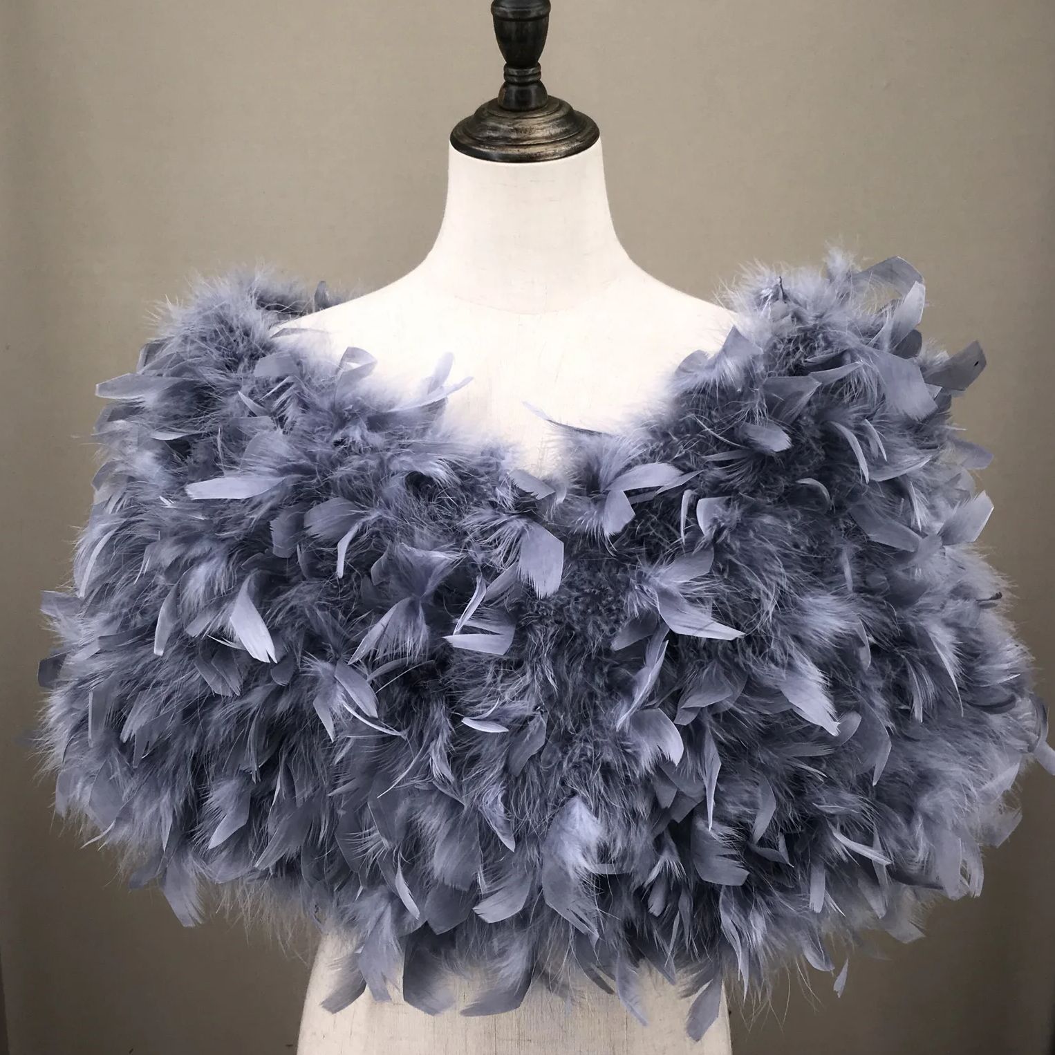 Real Turkey Feather Shawl with - Turkey Women Fashion 评论和价格